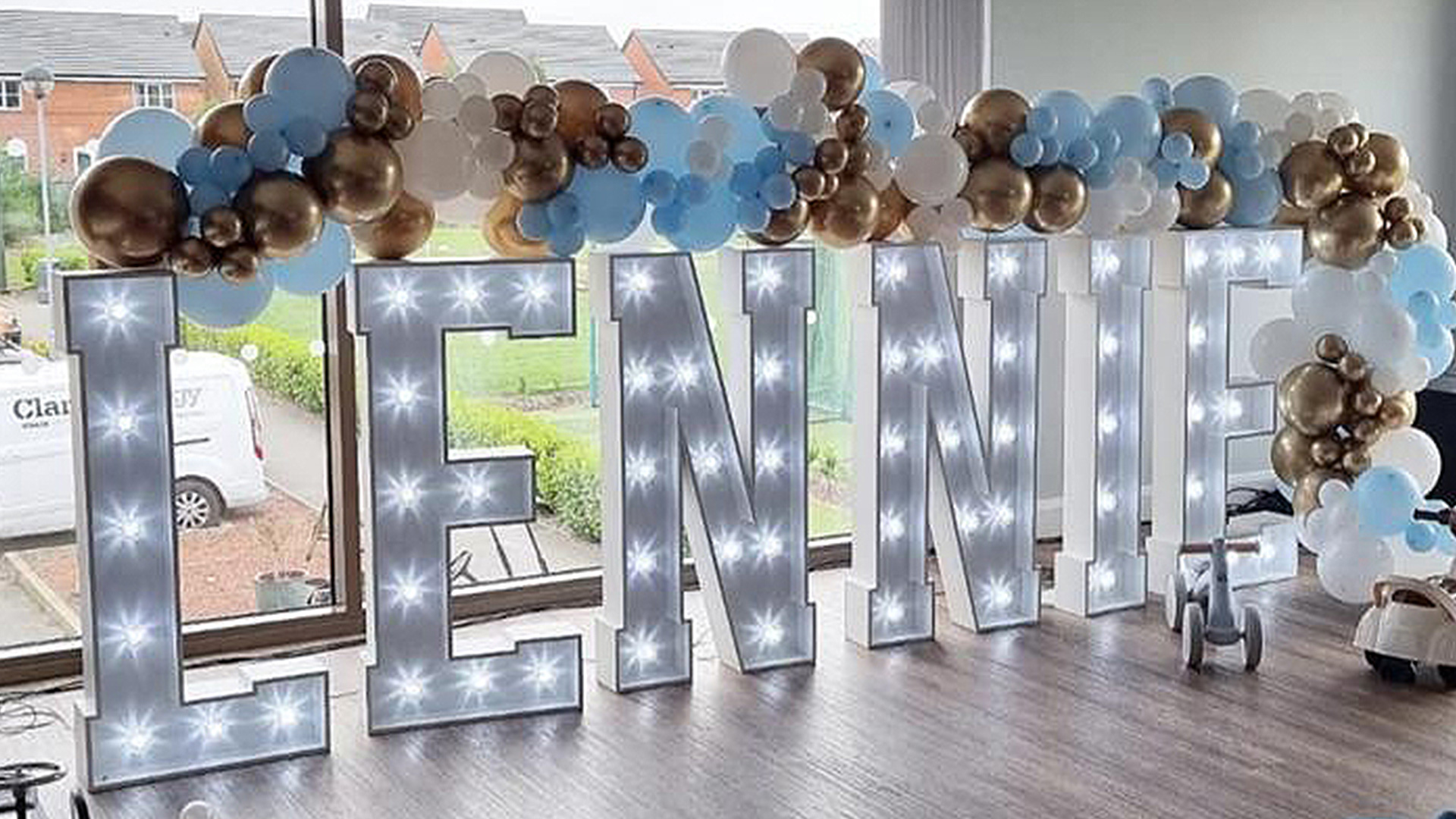  We have A-Z in our LED Letters to create your very own bespoke message.These letters are 4ft high and light up in a bright white colour to really stand out.